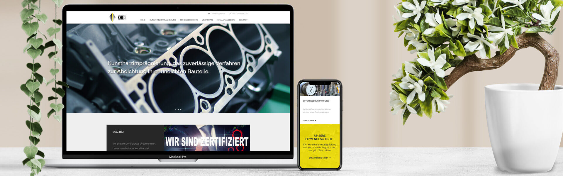 Responsive Webdesign für KHI Kunstharz-Imprägnierung